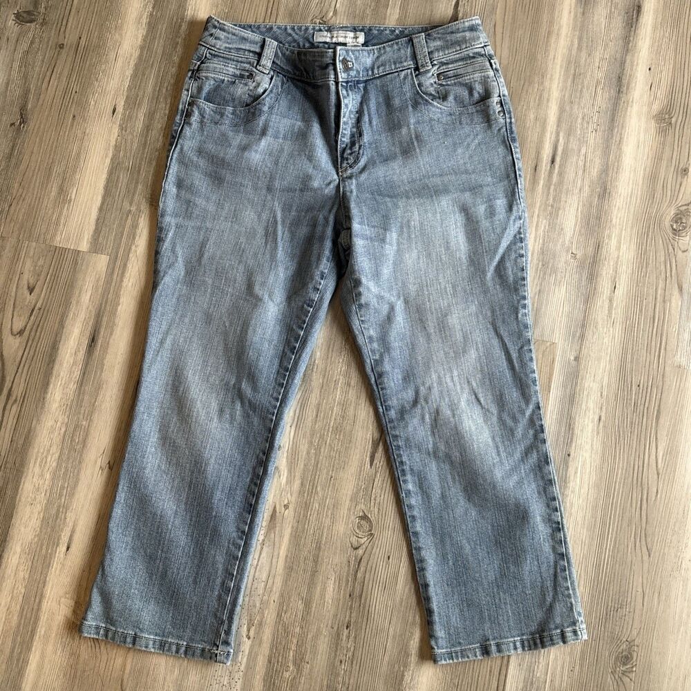 Chicos Platinum Denim Cropped Ankle  Jeans Size 1 (size 8)